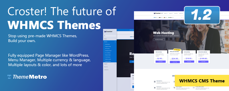 Croster WHMCS CMS Theme