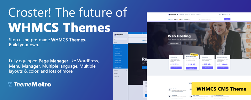 Croster WHMCS CMS Theme