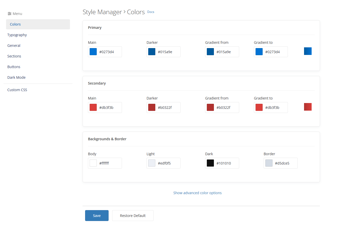 WHMCS Colour Scheme Builder