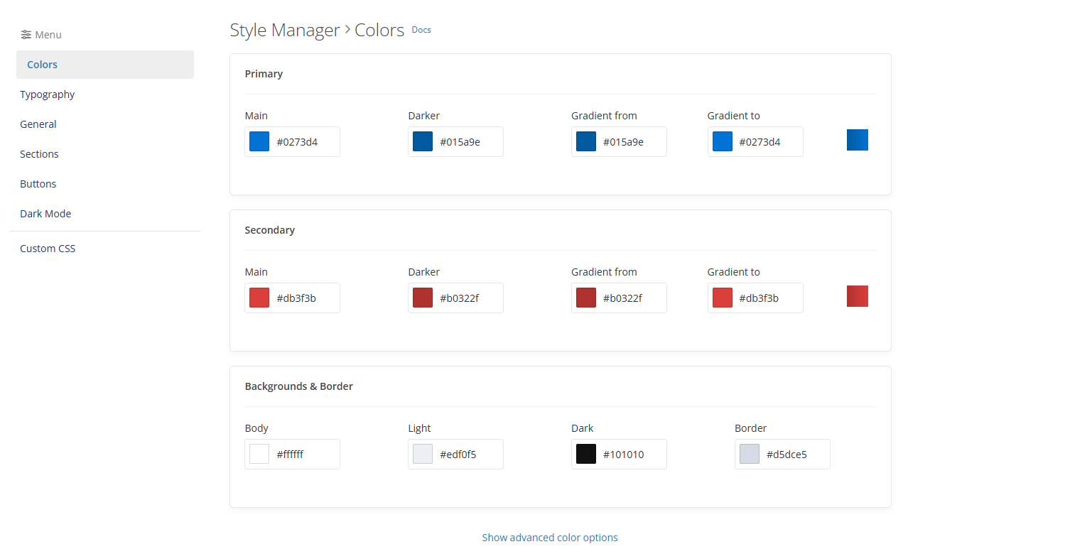 Style Manager