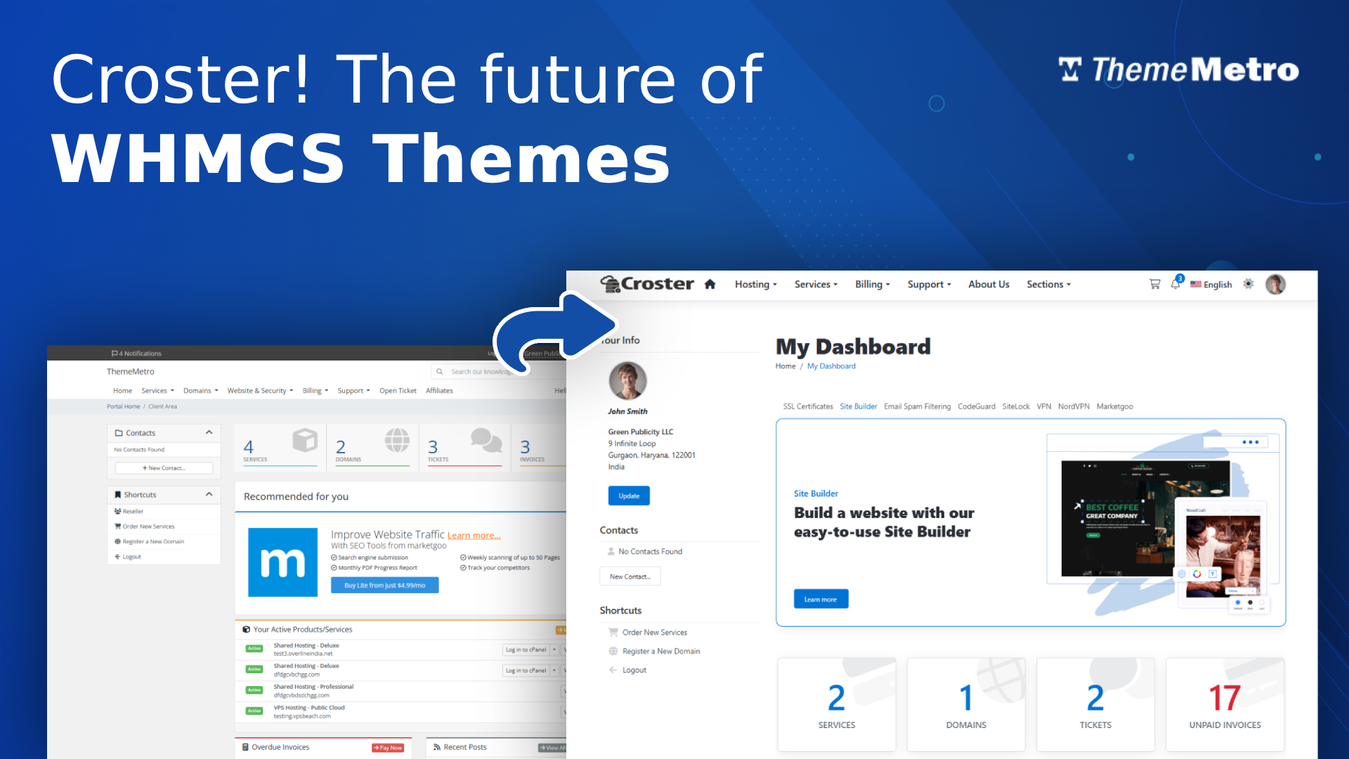 Replace the Default WHMCS Client Theme with Croster
